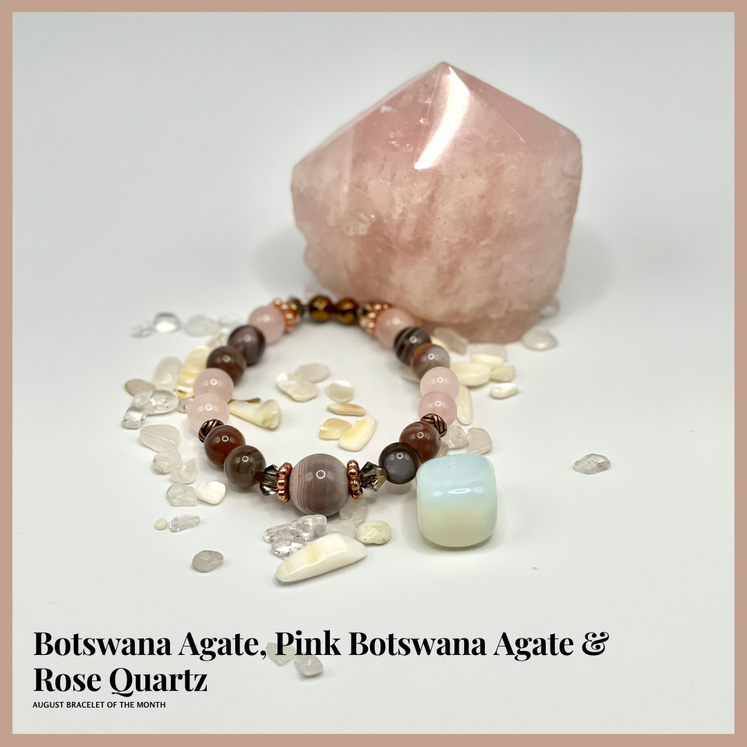 Botswana & Rose Quartz Women's Bracelet